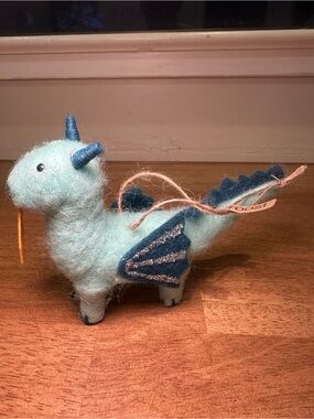 Handmade Felt Dragon Ornament